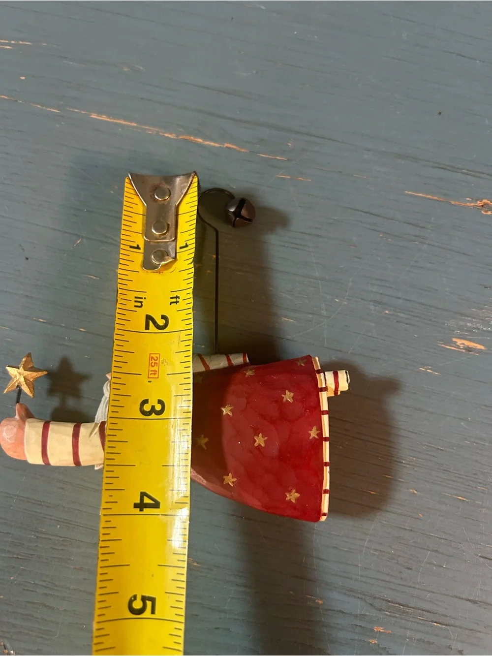Whimsical Unbranded Red and Yellow Star Santa Claus Hanging Ornament - Christmas